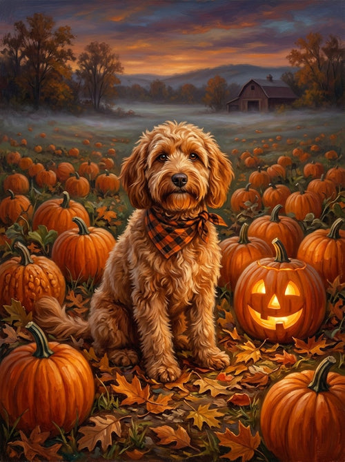Example of Pumpkin Patch pet portrait