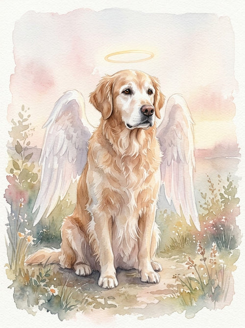 Example of Angel Wings pet portrait