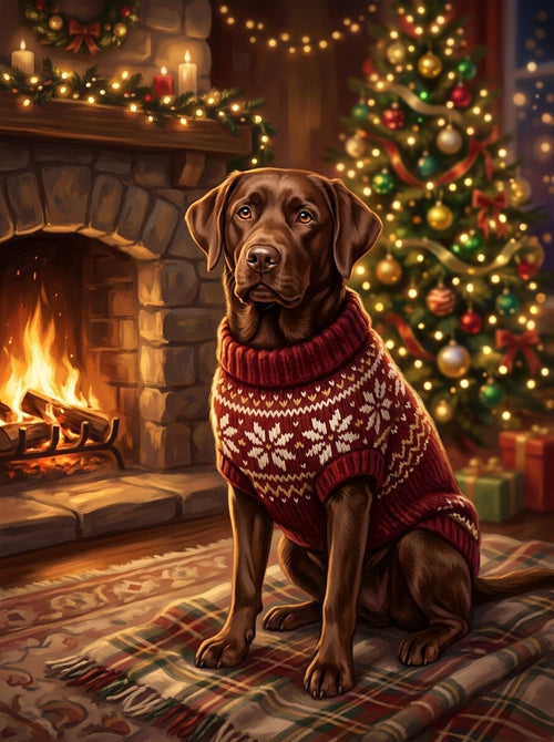 Example of Christmas Jumper pet portrait