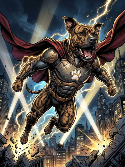 Example of Super Pet Comic pet portrait
