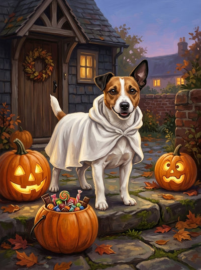 Example of The Friendly Ghost pet portrait