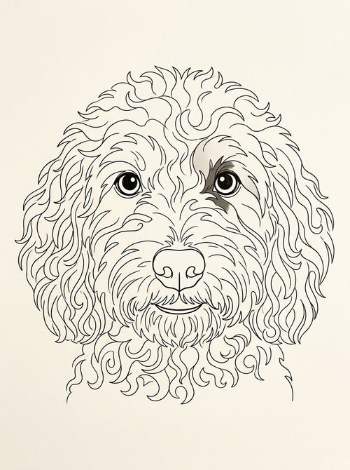 Example of Line Drawing pet portrait
