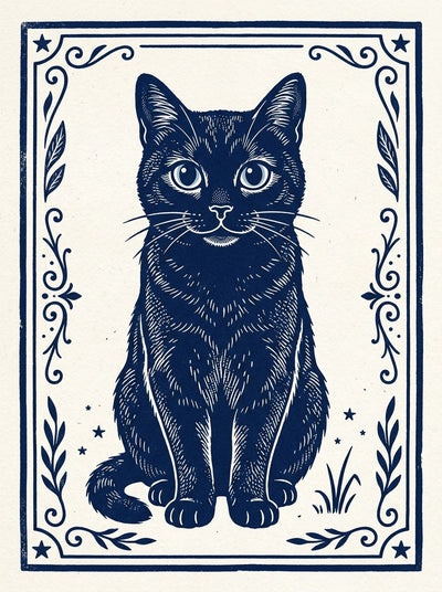 Example of Navy Ink pet portrait