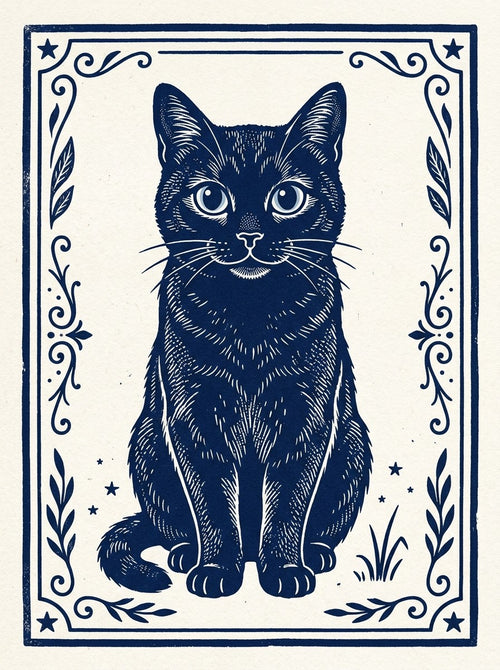Example of Navy Ink pet portrait