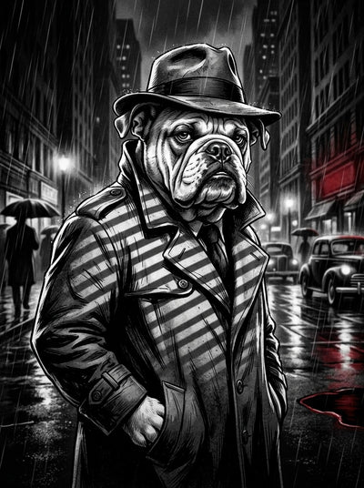 Example of Film Noir pet portrait
