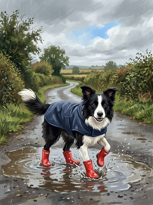 Example of Puddle Walk pet portrait