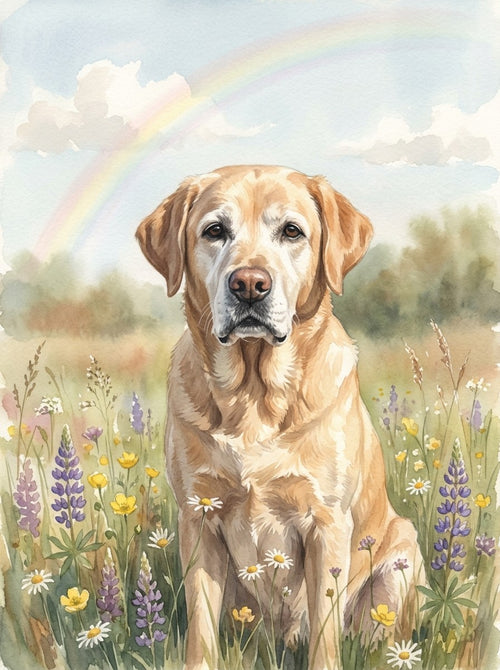 Example of Rainbow Bridge pet portrait