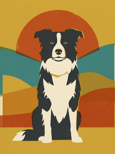 Example of Retro Poster pet portrait