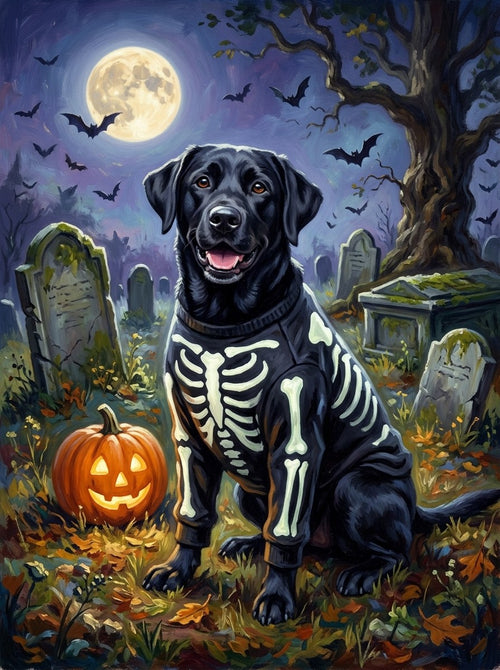 Example of The Skeleton pet portrait