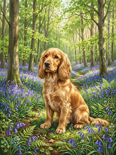 Example of Bluebell Wood pet portrait