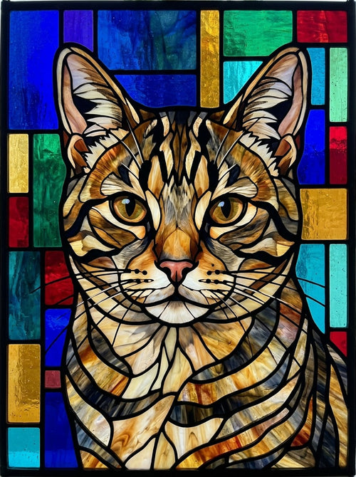 Example of Stained Glass pet portrait
