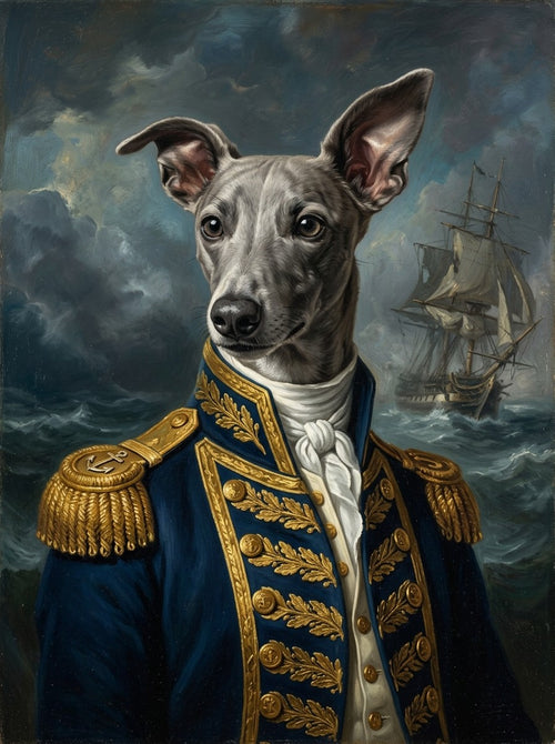Example of The Admiral pet portrait