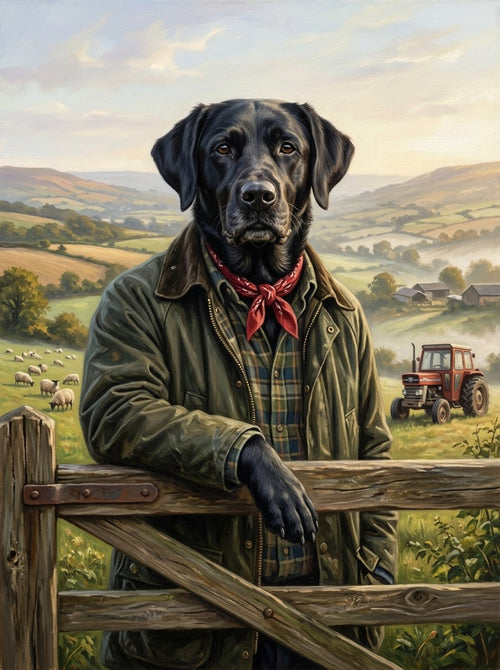 Example of The Farmer pet portrait