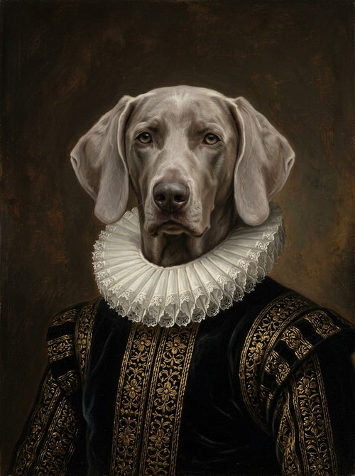 Example of The Renaissance Noble pet portrait
