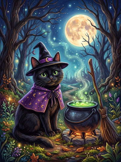 Example of The Little Witch pet portrait